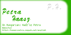 petra haasz business card